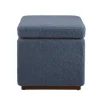 Benches & Ottomans-Kirkland's Home Square Sherpa Upholstered Storage Ottoman Blue