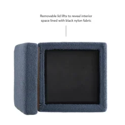 Benches & Ottomans-Kirkland's Home Square Sherpa Upholstered Storage Ottoman Blue