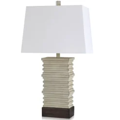 Table Lamps-Kirkland's Home Stacked Plates Table Lamp Ivory