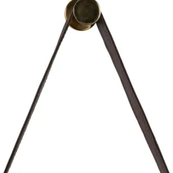 Clocks-Kirkland's Home Stainless Steel Leather Strap Wall Clock Black