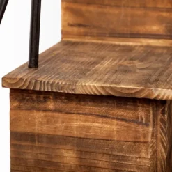Shelves-Kirkland's Home Staircase Wood And Metal Wall Shelf