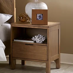 Nightstands-Kirkland's Home Stanbury One Drawer Nightstand Brown