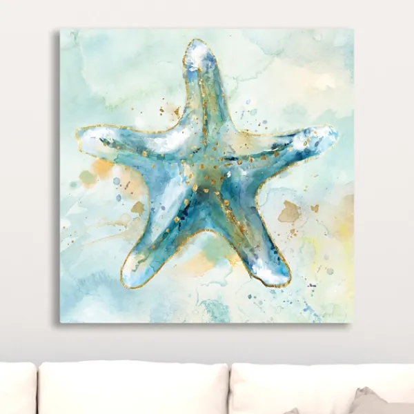 Canvas Art-Kirkland's Home Starfish Giclee Canvas Art Print Blue
