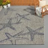 Outdoor Rugs-Kirkland's Home Starry Shores Captiva Outdoor Area Rug, 7X9 Blue/Tan
