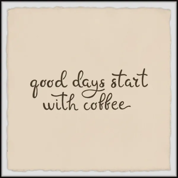 Wall Quotes & Signs-Kirkland's Home Start With Coffee Framed Wall Plaque Tan/Brown