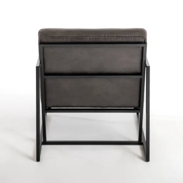 Accent Chairs-Kirkland's Home Steele Wyatt Faux Leather Accent Chair Gray