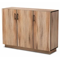 Cabinets & Sideboards-Kirkland's Home Stella Contemporary Oak 3-Door Sideboard
