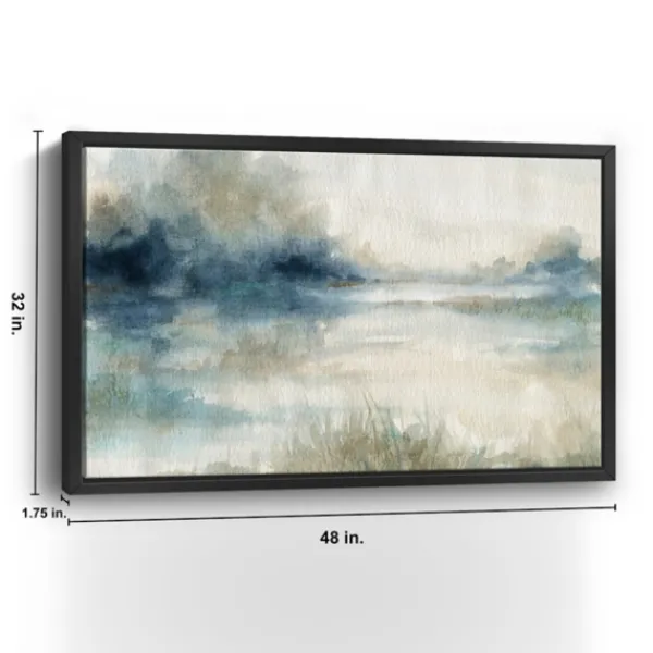 Canvas Art-Kirkland's Home Still Evening Waters Ii Framed Giclee Canvas Print Gray/Blue