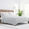 Quilts-Kirkland's Home Stitched Diamond 3-Pc. King Quilt Set Gray