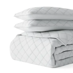 Quilts-Kirkland's Home Stitched Diamond 3-Pc. Queen Quilt Set Gray