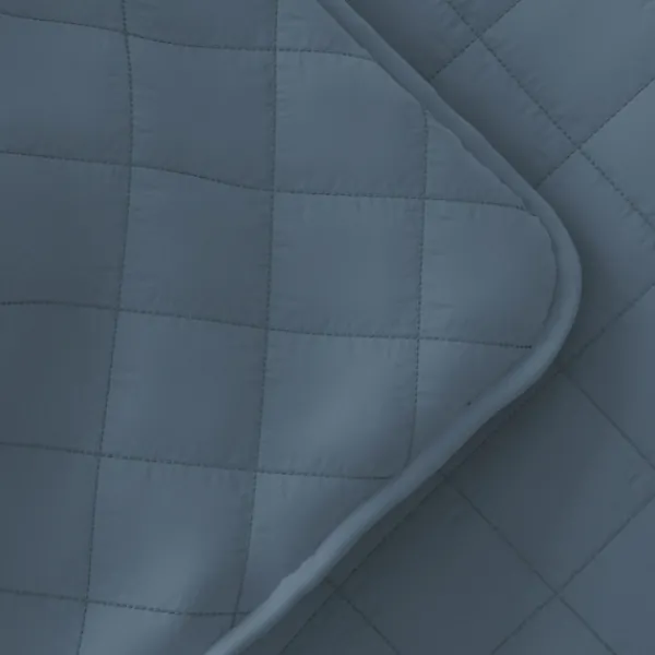 Quilts-Kirkland's Home Stitched Diamond 3-Pc. Queen Quilt Set Blue