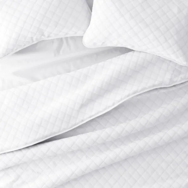 Quilts-Kirkland's Home Stitched Diamond 3-Pc. Queen Quilt Set White