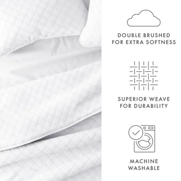 Quilts-Kirkland's Home Stitched Diamond 3-Pc. Queen Quilt Set White