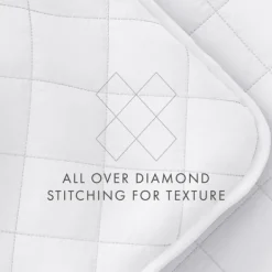 Quilts-Kirkland's Home Stitched Diamond 3-Pc. Queen Quilt Set White