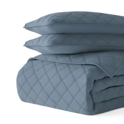 Quilts-Kirkland's Home Stitched Diamond 2-Pc. Twin Quilt Set Blue