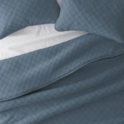 Quilts-Kirkland's Home Stitched Diamond 2-Pc. Twin Quilt Set Blue