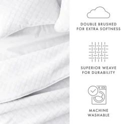 Quilts-Kirkland's Home Stitched Diamond 2-Pc. Twin Quilt Set White