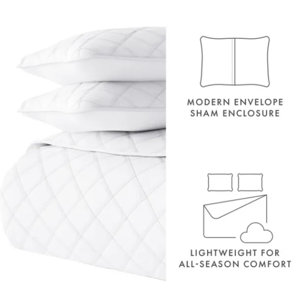 Quilts-Kirkland's Home Stitched Diamond 2-Pc. Twin Quilt Set White