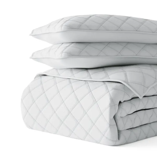 Quilts-Kirkland's Home Stitched Diamond 2-Pc. Twin Quilt Set Gray