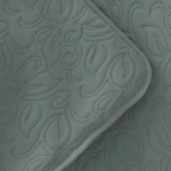 Quilts-Kirkland's Home Stitched Floral 3-Pc. King Quilt Set Green