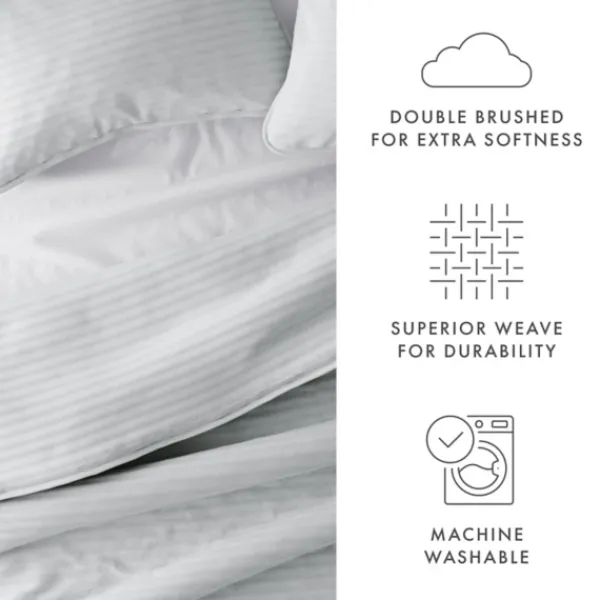 Quilts-Kirkland's Home Stitched Stripes 3-Pc. King Quilt Set Gray