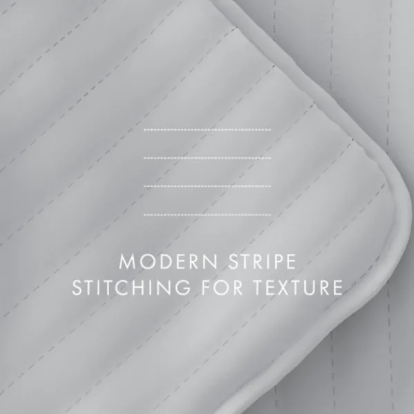 Quilts-Kirkland's Home Stitched Stripes 3-Pc. King Quilt Set Gray