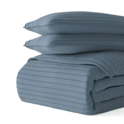 Quilts-Kirkland's Home Stitched Stripes 3-Pc. King Quilt Set Blue