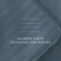 Quilts-Kirkland's Home Stitched Stripes 3-Pc. King Quilt Set Blue