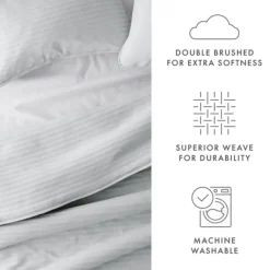 Quilts-Kirkland's Home Stitched Stripes 2-Pc. Twin Quilt Set Gray