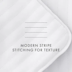 Quilts-Kirkland's Home Stitched Stripes 2-Pc. Twin Quilt Set White