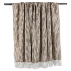 Blankets & Throws-Kirkland's Home Stone And White Arrowhead Throw Tan