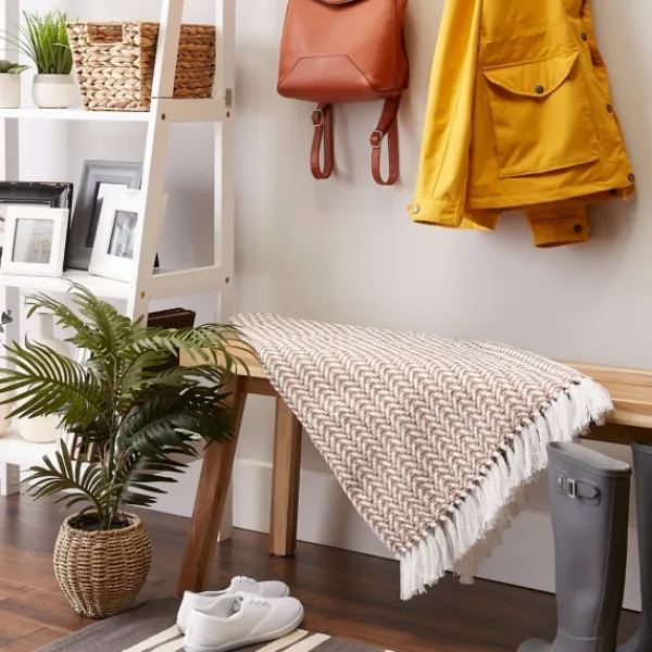 Blankets & Throws-Kirkland's Home Stone And White Arrowhead Throw Tan