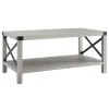 Coffee Tables-Kirkland's Home Stone Modern Farmhouse Coffee Table Gray