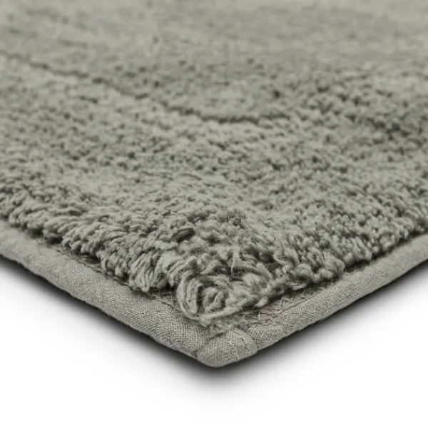 Bathroom Rugs-Kirkland's Home Stone Plush Reversible Cotton Bath Mat, 34 In. Gray