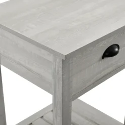 Accent & End Tables-Kirkland's Home Stone Single Drawer Accent Table Gray