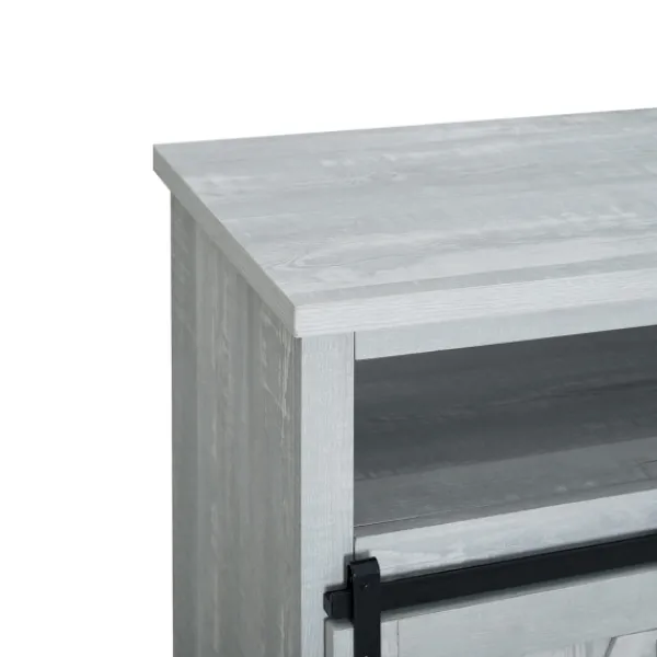 Tv Stands & Media Consoles-Kirkland's Home Stone Sliding Barn Door Highboy Tv Stand Gray