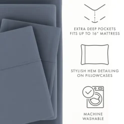 Bed Sheets-Kirkland's Home Stone Ultra Soft 3-Pc. Twin Sheet Set Gray