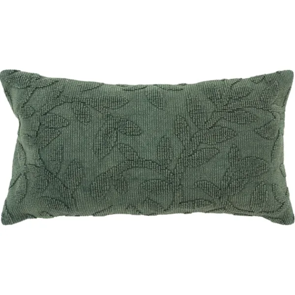 Pillows-Kirkland's Home Stonewash Botanical Pillow Green