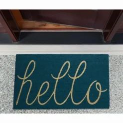 Doormats-Kirkland's Home Storm Hello Doormat Blue