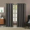 Curtains & Drapes-Kirkland's Home Stormy Blackout Curtain Panel Set, 84 In. Gray