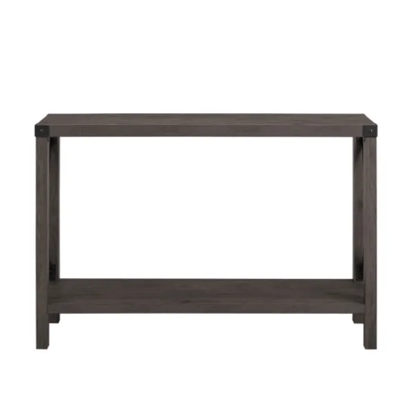 Console Tables-Kirkland's Home Stormy Gray X Side Frame Console Table