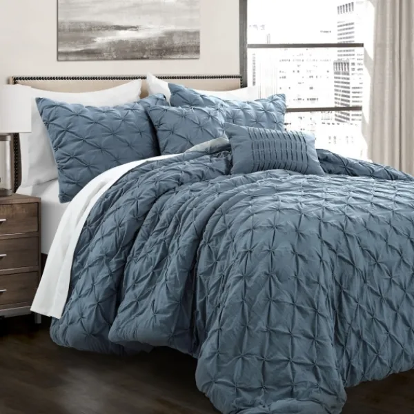 Comforters-Kirkland's Home Stormy Ravello 5-Pc. Full/Queen Comforter Set Blue