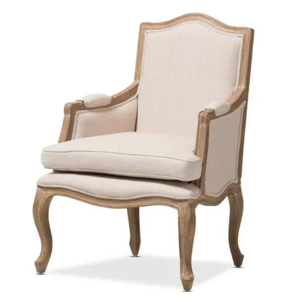 Accent Chairs-Kirkland's Home Streaked Antique Accent Chair Ivory