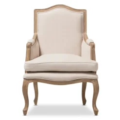 Accent Chairs-Kirkland's Home Streaked Antique Accent Chair Ivory