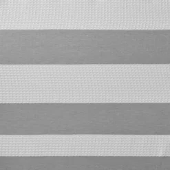 Shower Curtains-Kirkland's Home Stripe Waffle Weave Shower Curtain Gray