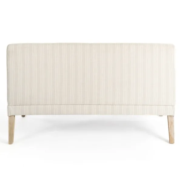 Benches & Ottomans-Kirkland's Home Striped Banquette Bench Ivory