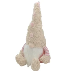 Statues & Figurines-Kirkland's Home Striped Easter Gnome Figurine Pink