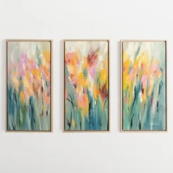 Canvas Art-Kirkland's Home Summer Garden Framed Canvas Prints, Set Of 3 Multi