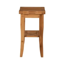 Bathroom Furniture-Kirkland's Home Sumter Bamboo Bathroom Stool