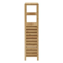 Bathroom Furniture-Kirkland's Home Sumter Bamboo Shelves And Cabinet